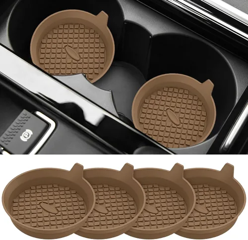 Miniatura 10 de ME.FAN Posavasos para Portavasos de Coche [Paquete de 4] Alfombrillas de Silicona para Tazas, Accesorios Interiores Universales Antideslizantes