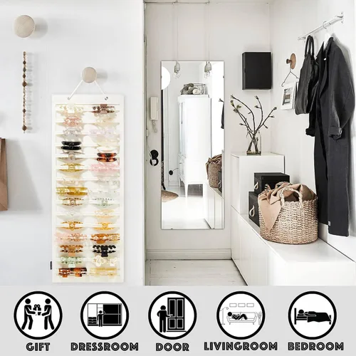 Miniatura 5 de Organizador de pinzas colgantes para el cabello, organizadores y almacenamiento para mujeres y niñas, soporte de pinzas para el cabello para pared