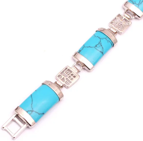 Miniatura 5 de JOE FOREMAN Buddhism Wish - Pulsera plateada para mujer y niña, 7 pulgadas