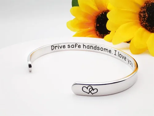 Miniatura 377 de Pulseras inspiradoras para mujer, joyería de acero inoxidable, con refranes, pulsera motivacional con mensaje oculto, pulseras grabadas para mejor