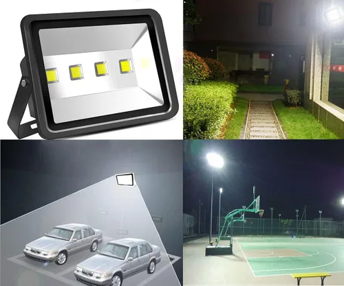 Miniatura 4 de Jiuding Proyector LED para exteriores, 200 W, súper brillante, 6000 K, impermeable, luz de seguridad, luz blanca equivalente a 1000 W, lámpara