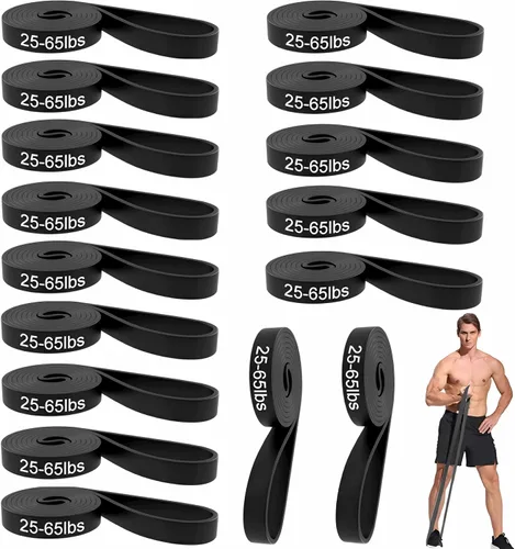 Juego de 16 bandas de resistencia, bandas elásticas de entrenamiento prémium para gimnasio en casa, entrenamiento de fuerza, yoga y terapia física