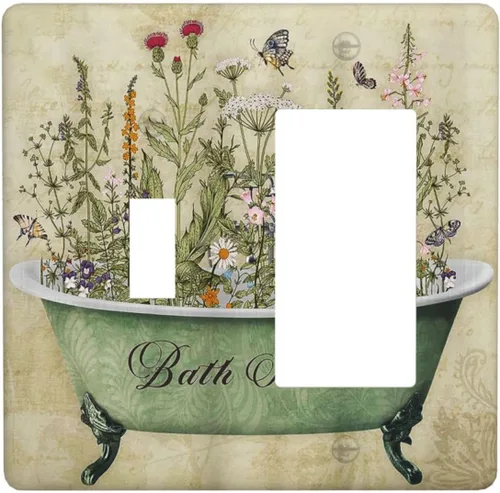 Miniatura 215 de Placa de cubierta de tomacorriente con diseño de mariposa, placas decorativas de pared, 1 gang, cubiertas de enchufes eléctricos, placa frontal Arte