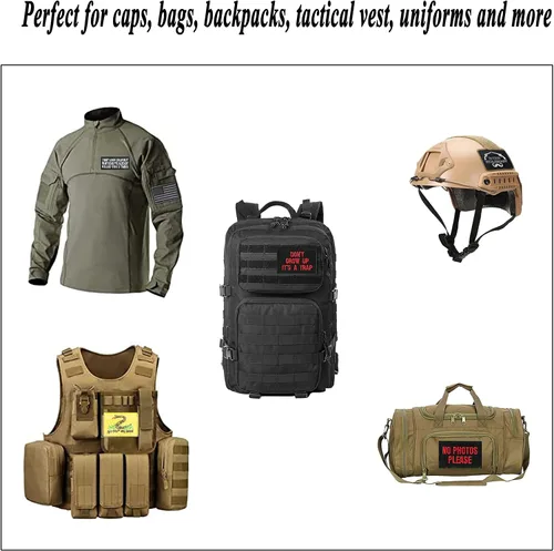 Miniatura 4 de Harsgs - Paquete de parches tácticos de moral, juego de parches de bordado con asa y gancho para gorras, bolsos, mochilas, chaleco, uniformes