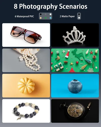 Miniatura 5 de DUCLUS Fotografía de caja de luz, caja de cabina de fotos de 12 x 12 pulgadas con 120 luces LED regulables y CRI>95, caja de luz portátil con 8