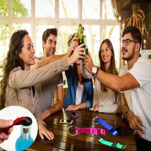 Miniatura 6 de 200 llaveros de aluminio de colores, abrebotellas de cerveza de bebidas de soda, llavero, para cocina/boda/bar/fiesta 200 piezas