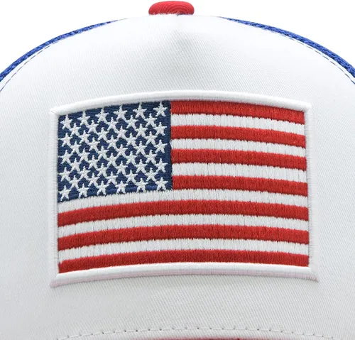 Miniatura 6 de Gorra de béisbol con la bandera estadounidense para hombres y mujeres, gorra de béisbol ajustable con malla trasera