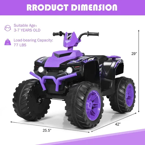 Miniatura 7 de OLAKIDS Vehículo eléctrico de 12 V para niños, vehículo eléctrico de 4 ruedas para niños pequeños, auto de juguete motorizado a batería para niños