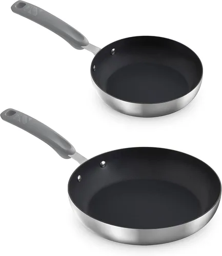 Miniatura 12 de Zakarian x Dash TruPro® Juego de sartenes antiadherentes de acero inoxidable de tres capas, utensilios de cocina duraderos para cocinar todos