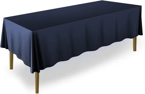 Miniatura 8 de Lann's Linens - Mantel rectangular de tela de poliéster de primera calidad para bodas, banquetes y restaurantes Blanco