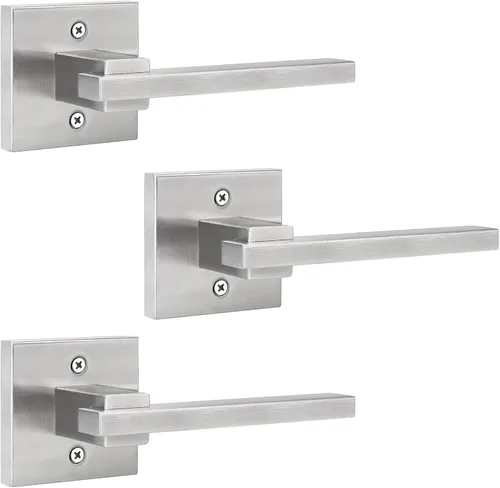 Miniatura 17 de Orger Paquete de 1 Manija de Puerta de Privacidad Negro Mate, Cerradura de Puerta Interior Sin Llave para Dormitorio y Baño, Manija de Puerta
