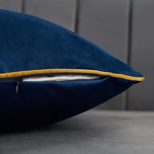 Miniatura 5 de Avigers - Funda de cojín cuadrada de 60 x 60 cm, diseño sólido azul marino, funda de cojín decorativa, moderna de lujo, para sofá, sala de estar