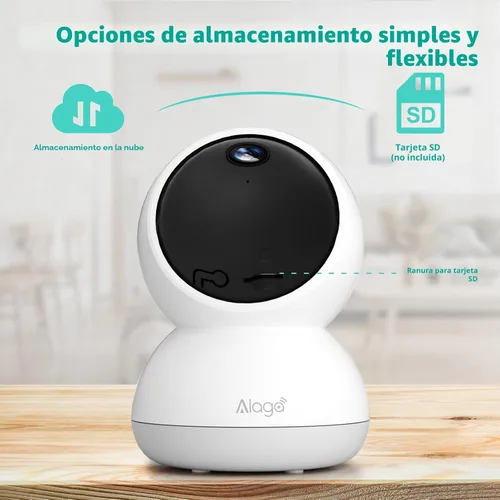 Miniatura 8 de Cámara para interiores, cámara de seguridad HD 3K para interiores, cámara para mascotas con inclinación panorámica de 360°, audio bidireccional