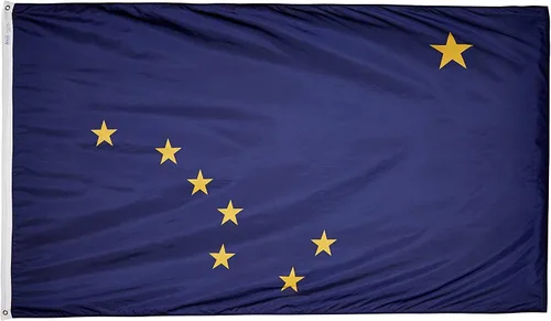 Miniatura 4 de Annin Flagmakers Bandera del estado de Alaska fabricada en Estados Unidos según las especificaciones de diseño oficiales del estado, 2 x 3 pies
