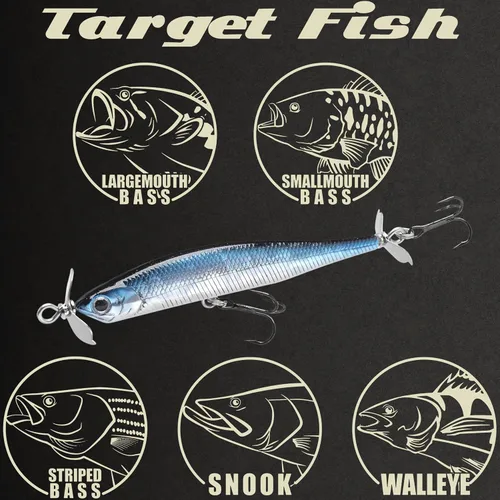 Miniatura 5 de LUCKY CRAFT Puntero de tornillo 80, cebo de pesca Jerkbait