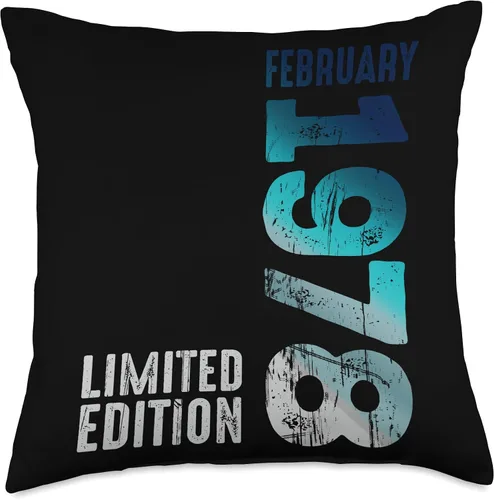 Miniatura 4 de February 1978 Year 1978 Retro 1978 Vintage Limited Edition Throw Pillow
