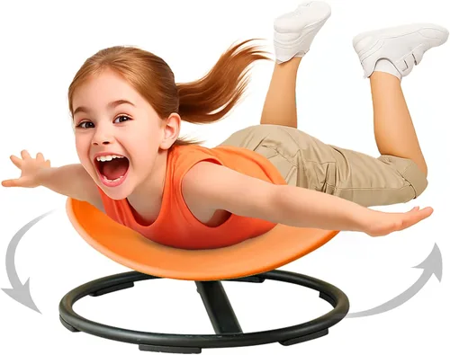 Miniatura 17 de Silla giratoria sensorial para niños con autismo de 3 años en adelante, silla giratoria para sentarse y girar para niños con TDAH, sillas