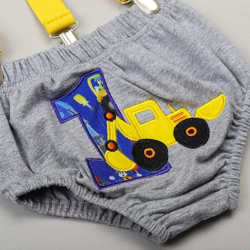 Miniatura 52 de IDOPIP Traje formal para bebé niño para el primer cumpleaños de Cake Smash con corbatín y tirantes y pantalones cortos para sesión de fotos