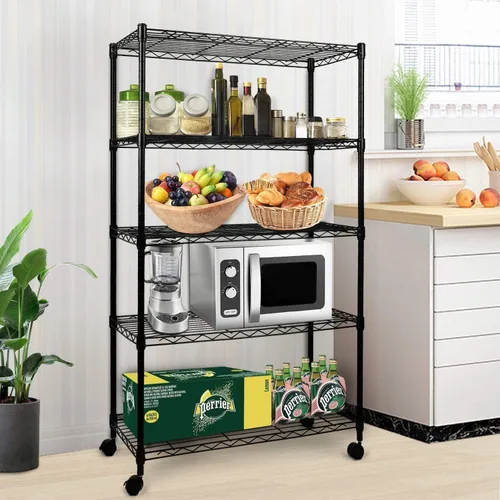 Miniatura 2 de Simple Deluxe - Estantería resistente de almacenamiento de 5 estantes, capacidad de carga de 1250 libras, 29.92" de profundidad x 13.98" de ancho x