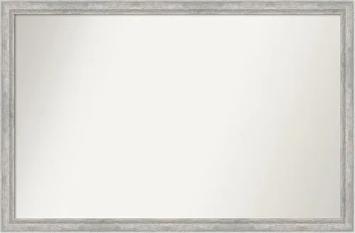 Miniatura 36 de Amanti Art Espejo de baño plateado para sobre fregadero, 23 x 23 pulgadas, espejo cuadrado plateado en ángulo, marco de madera moderno medio, se