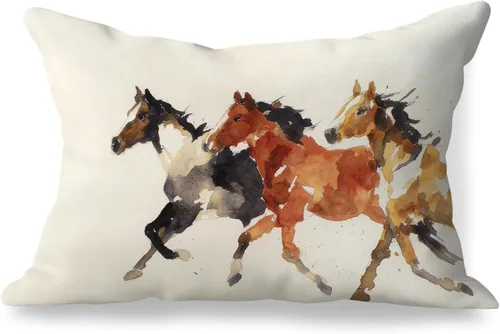 Miniatura 26 de Fundas de almohada de 12 x 20 pulgadas, regalos para amantes de los caballos, fundas de almohada lumbares decorativas para el hogar, sala de estar