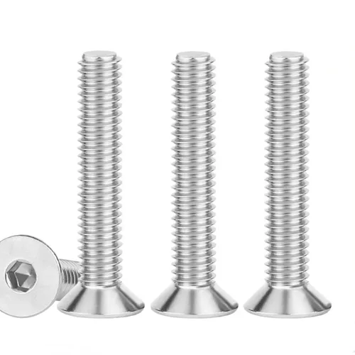 Miniatura 19 de Tornillos de cabeza plana M4 de 0.787 in, tornillo y perno de cabeza plana M4-0.028x0.787 in, pernos avellanados de acero inoxidable, accionamiento