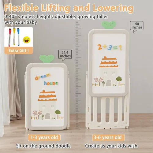 Miniatura 4 de Organizador de Almacenamiento de Juguetes para Niños con 10 Cubos Extraíbles, Organizadores de Juguetes Plegables y Almacenamiento con Estantería