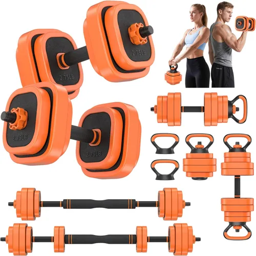 Rendpas Juego de mancuernas ajustables, 45/65/85 libras, juego de pesas libres con conector, juego de mancuernas 4 en 1 para entrenamiento en casa y