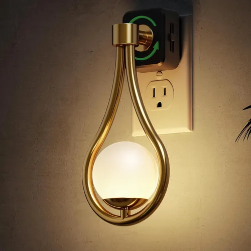 Miniatura 27 de Luz nocturna para enchufar en la pared, regulable, con sensor crepuscular, 3 colores de luz, blanco suave, blanco frío y ámbar, brillo ajustable
