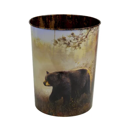 Miniatura 8 de Rivers Edge Products Cesta de Basura de Metal de 10 Pulgadas - Pequeño Bote de Basura de Hojalata Novedoso - Cubo de Basura Rústico para Oficina