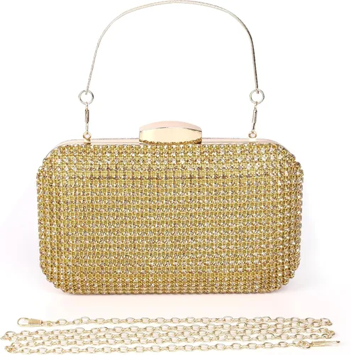 Bolso de mano de cristal plateado para mujer, bolso de noche con purpurina para boda, cena, fiesta, baile de graduación, cóctel