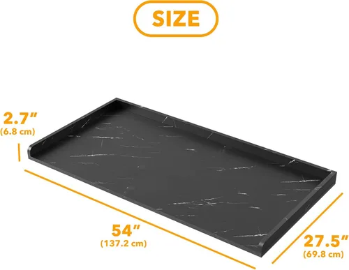 Miniatura 2 de SpaceAid Encimera para Lavadora y Secadora, Estante Superior de Madera para Lavandería con Borde, 54" de Ancho x 27.5" de Profundidad, Organizador