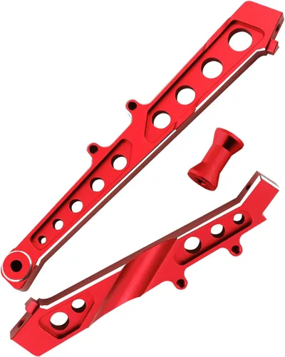 Parte de actualización de soporte de chasis delantero y trasero de aleación para ARRMA 1/7 Felony 6S BLX, Infracción 6S BLX, rodillo ilimitado, Rojo