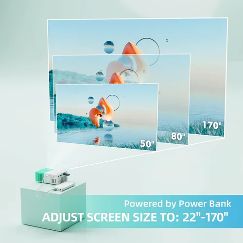 Miniatura 7 de Proyector Mini Portátil para Películas al Aire Libre, Proyector de Video LED Pico para Proyectores de Películas de Cine en Casa, Compatible