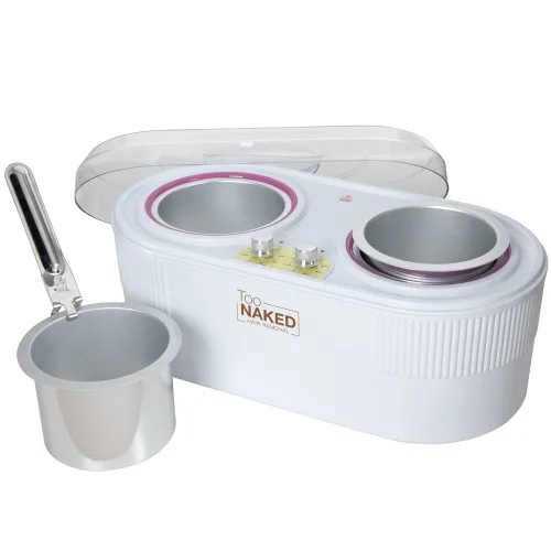 Miniatura 3 de TOO NAKED HAIR REMOVAL Calentador de cera doble de alta calidad, calentador de cera de parafina para depilación doble con controles de temperatura