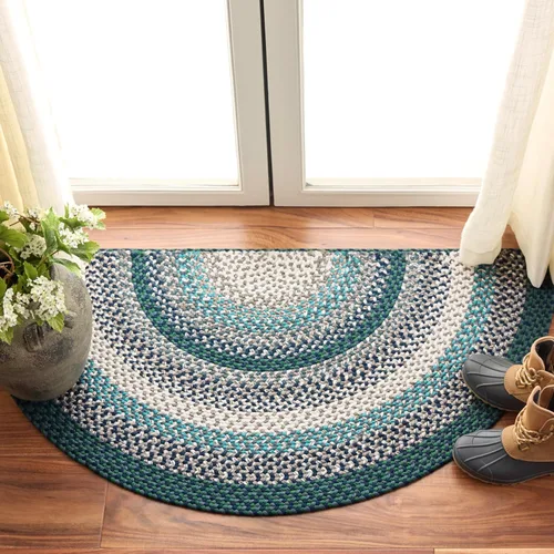 Miniatura 27 de SAFAVIEH Alfombra Lavable Colección Trenzada para Exteriores - 2' x 3', Multicolor, Hecha a Mano y Reversible, No Desprende Pelusa y Fácil