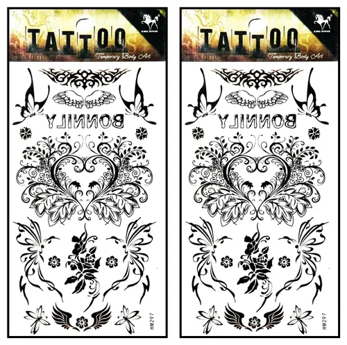 Miniatura 26 de Tatuajes 2 hojas de fantasía ángel águila pájaro alas temporales tatuajes adhesivos falsos cuerpo brazo pecho hombro tatuajes para adolescentes, 32.