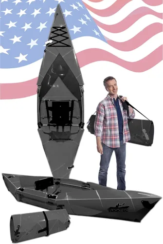 Tucktec Kayak plegable PRO de 10 pies – Kayak plegable de tamaño completo – Kayak portátil para adultos – Fabricado en Estados Unidos