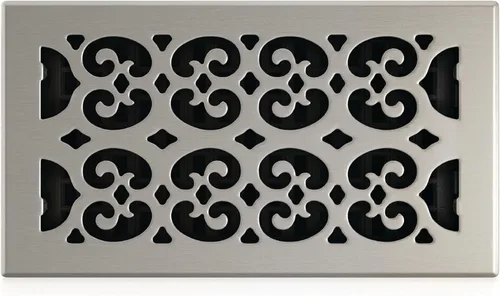 Miniatura 32 de Placa embellecedora cromada Decor Grates con ornamento Acabado cepillo níquel (Brushed Nickel Finish)