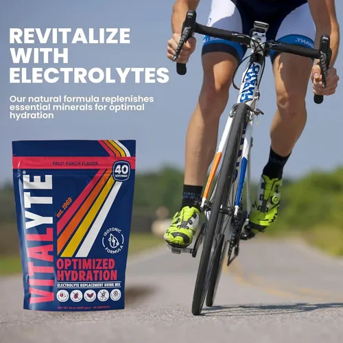 Miniatura 7 de Vitalyte Mezcla de bebida en polvo de electrolitos, mezcla de hidratación de electrolitos isotónicos, paquete de caja (6 unidades, ponche de frutas)