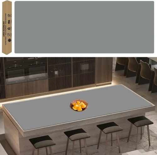 Miniatura 31 de Tapete de silicona súper grande, 120 x 24 pulgadas, tapete de silicona para encimera de cocina, tapete antideslizante resistente al calor, tapete