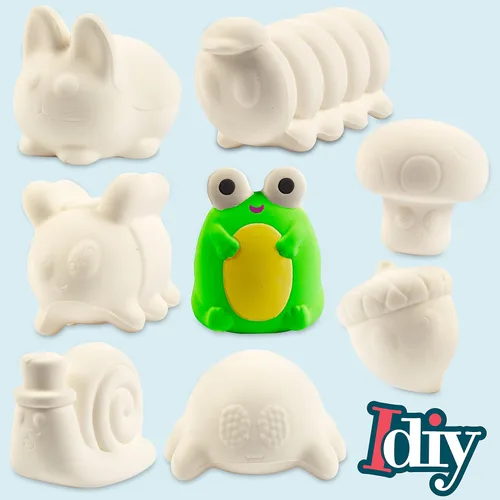 Miniatura 7 de Kit de manualidades Jumbo Squishy Toys (paquete de 8 criaturas de jardín) – Pinta tus propios Squishies de levantamiento lento para niños – Incluye
