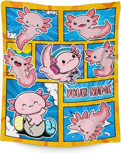 Miniatura 20 de Axolotl - Manta para niñas, tamaño de regazo de 30 x 40 pulgadas, suave, mullida, acogedora, para regalo, manta colorida y bonita para sofá, sala