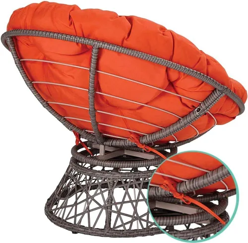 Miniatura 2 de Cojín para silla de columpio, resistente al agua, grueso, cómodo, para colgar cesta, asiento reclinable, para colgar