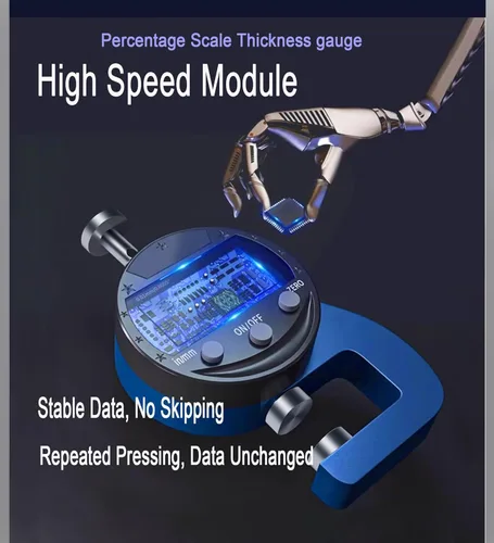 Miniatura 6 de Rango de medición de calibre de 0-10 mm0.0005 ''/0.000 in con pantalla LCD, medidor de grosor digital de conversión de unidades para cuero, papel