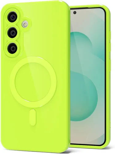 Miniatura 155 de Svanove para Samsung Galaxy S22 Funda de teléfono de silicona magnética, compatible con Magsafe, linda para mujeres, brillante color brillante, gel