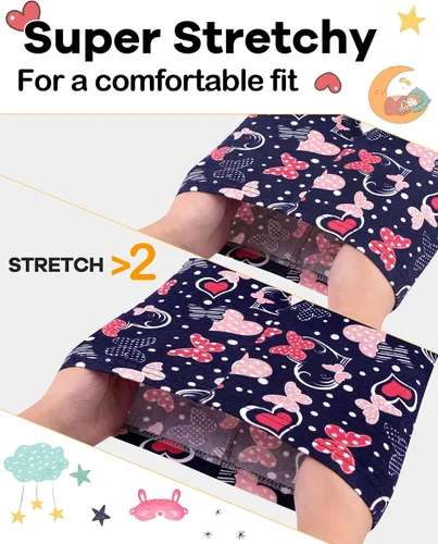 Miniatura 3 de KOBERO Pijamas de Navidad para niños y niñas de 18 meses-12 años, ropa de dormir 100% algodón
