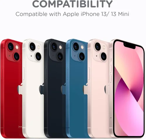 Miniatura 2 de Zuslab Protector de lente de cámara trasera compatible con Apple iPhone 13/13 Mini, borde de aleación de aluminio de alta calidad, cubierta completa