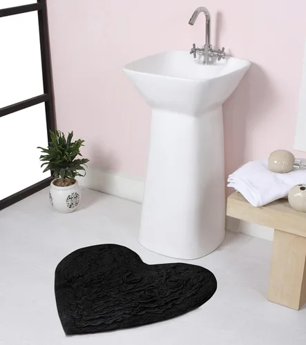 Miniatura 109 de Home Weavers Bell Flower Collection - Tapetes de baño copetudos 100 % algodón, extrasuaves y absorbentes, antideslizantes, lavables a máquina, lino