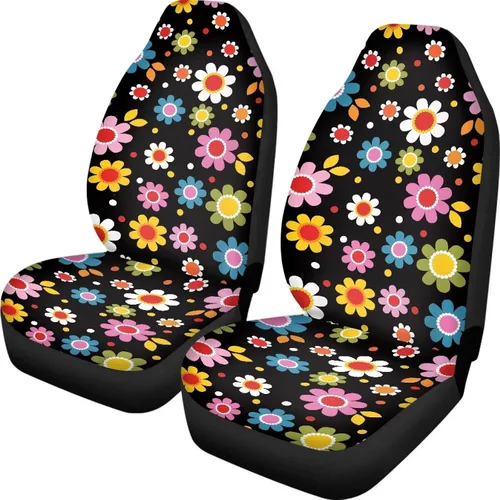 Miniatura 37 de INSTANTARTS Fundas de asiento de coche con diseño de dalia estética, solo para asientos delanteros, protector de asiento de vehículo, 2 unids/set